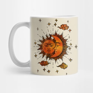 Vintage Sunset Sun and moon Mug